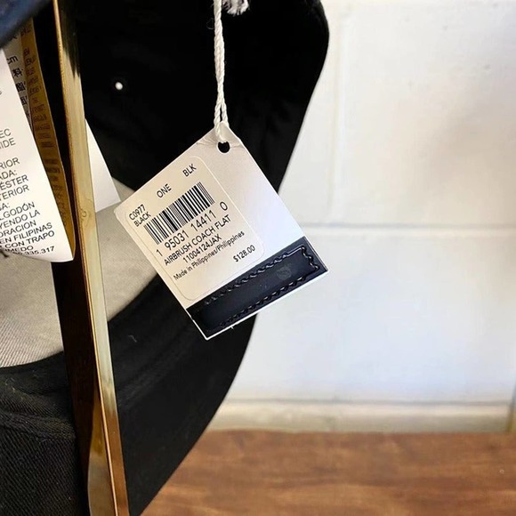 Coach C0977 Airbrush Flat Brim Hat In Black - Picture 9 of 9